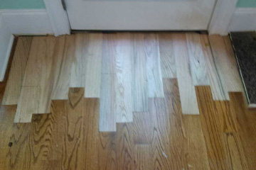 Water damaged wood flooring fixed